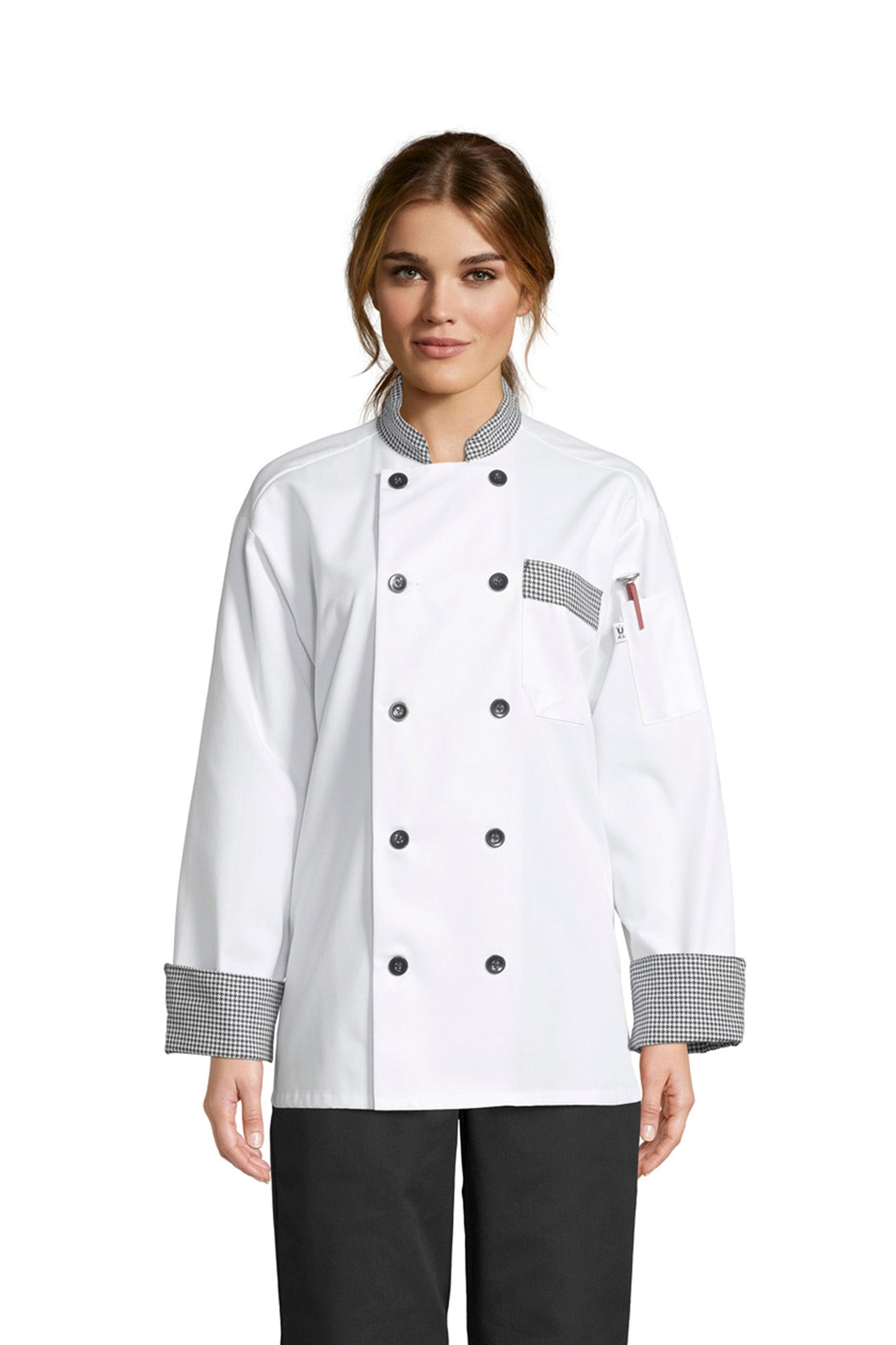 Newport Chef Coat - Stone w/Black Trim  *Sale*