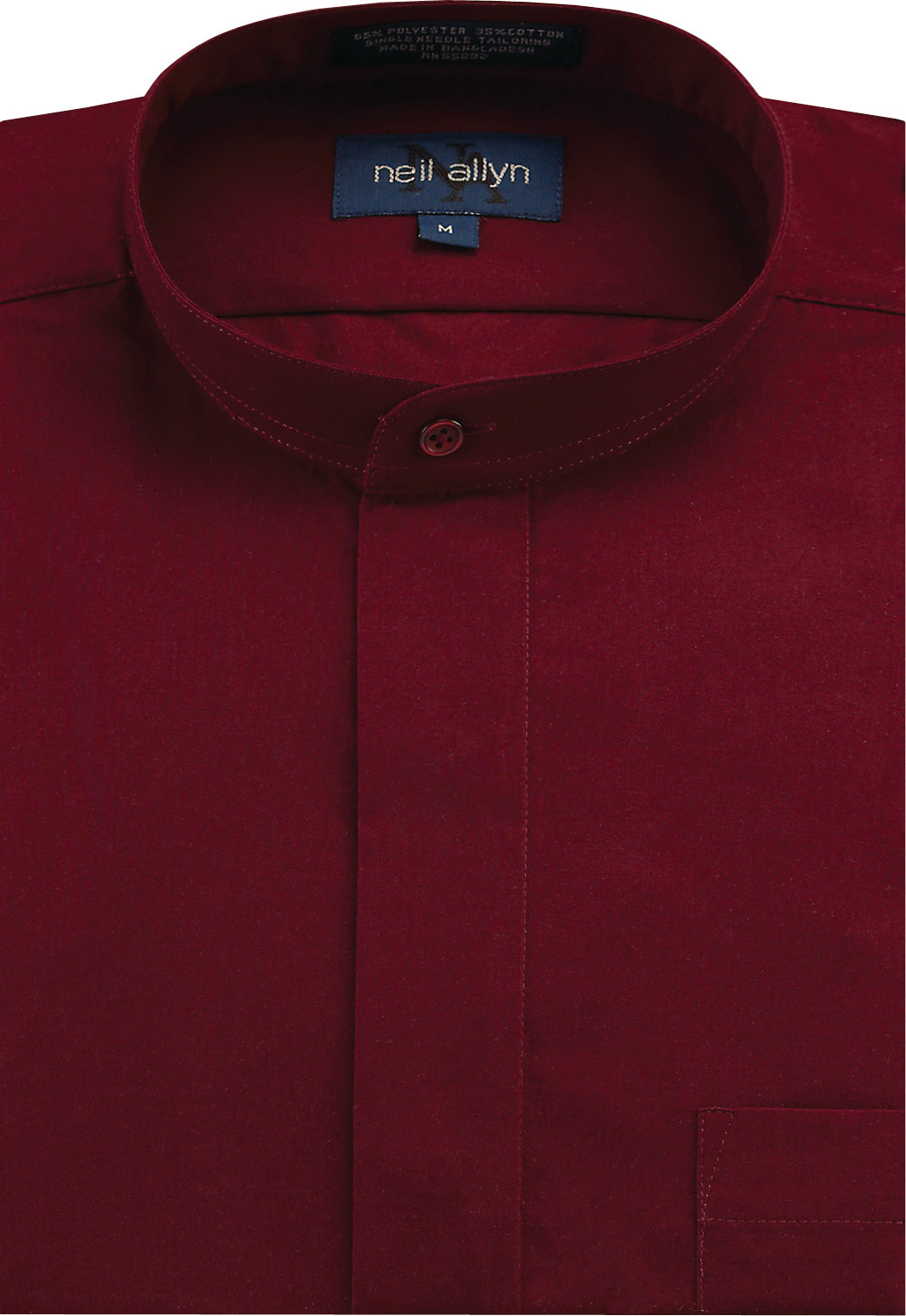 Neil Allyn Banded Collar Shirt #2073