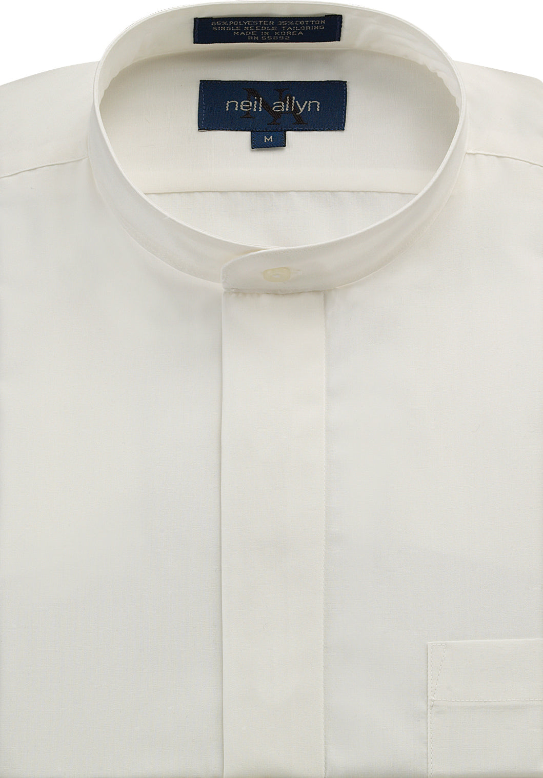 Neil Allyn Banded Collar Shirt #2073