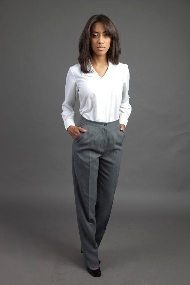 LADIES' TAILORED FRONT STRAIGHT LEG PANT #2203