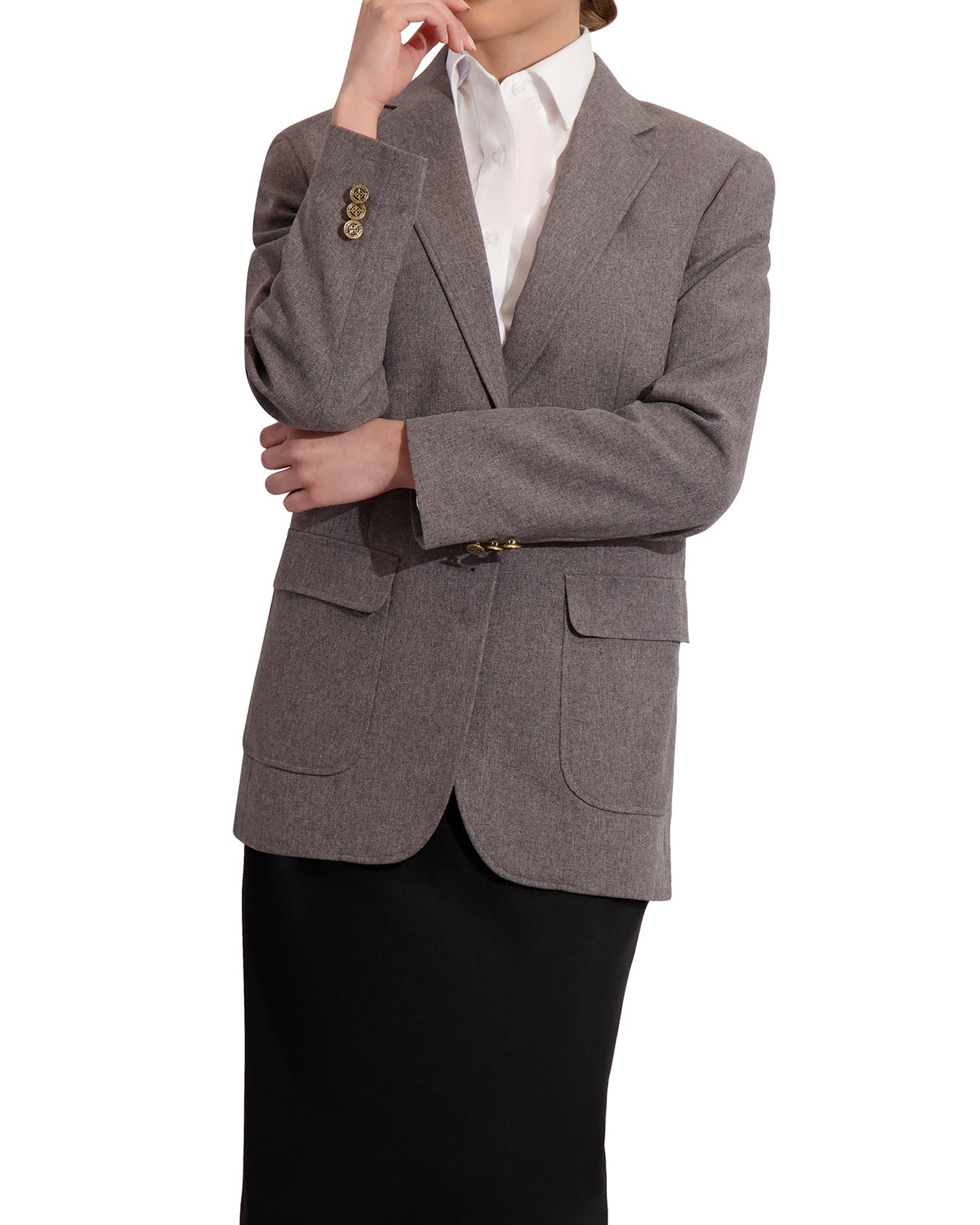 Women’s Classic Grey Corporate Blazer #2211C