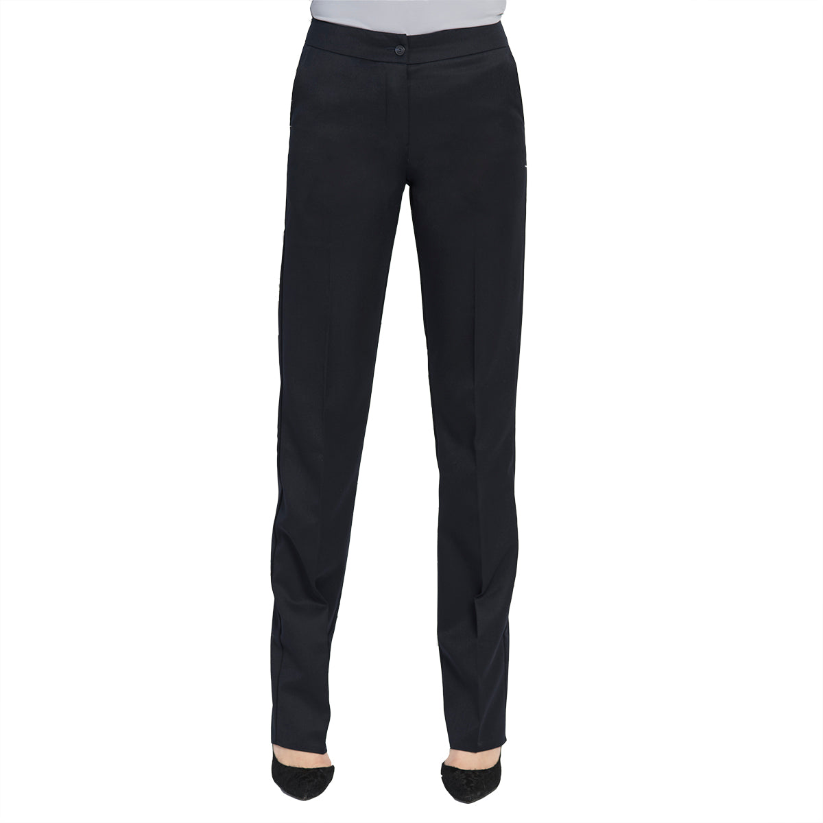 LADIES' TAILORED FRONT STRAIGHT LEG PANT #2280
