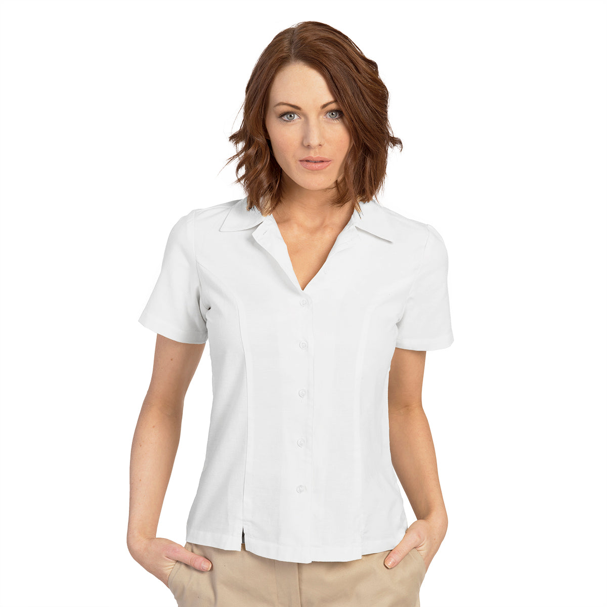 Modesty Weave Short Sleeved Overblouse w/ Side Vents