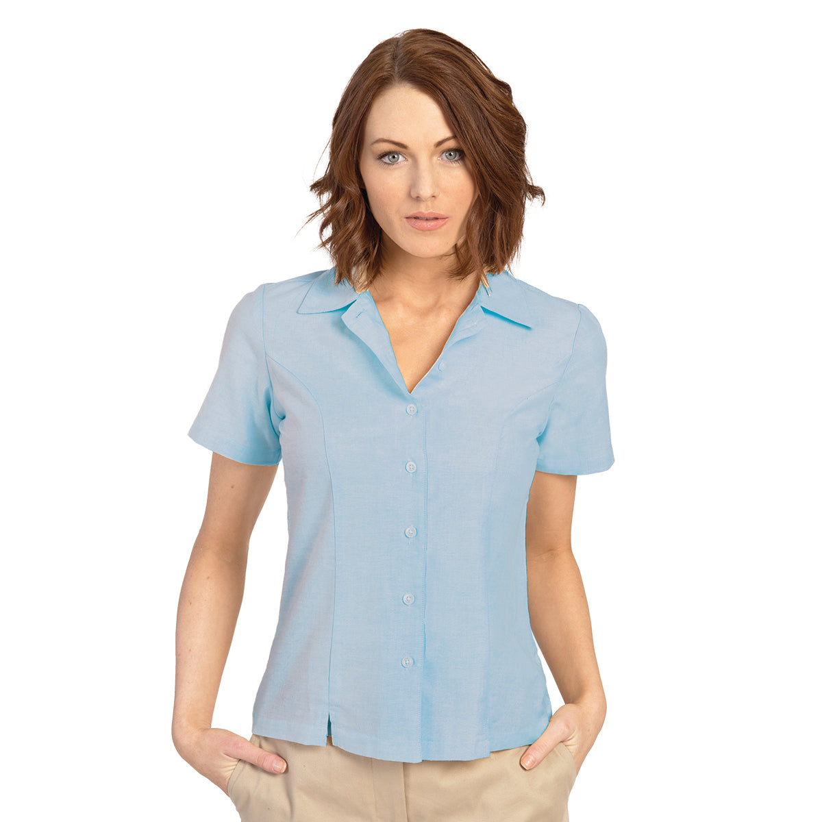 Modesty Weave Short Sleeved Overblouse w/ Side Vents #2426