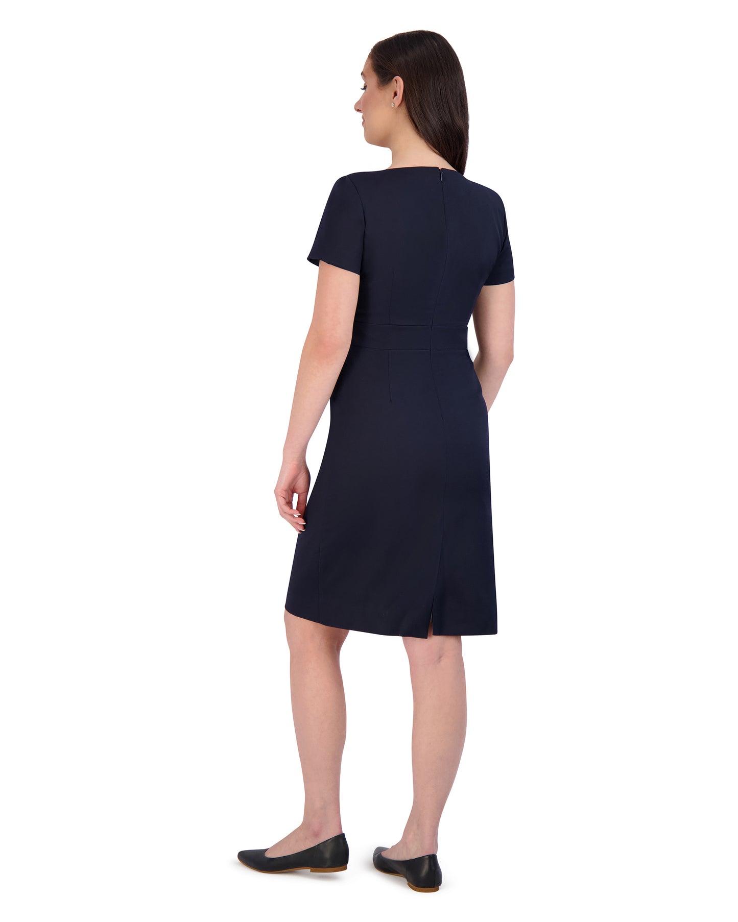 Mia Short Sleeve Dress - Black & Navy #28259
