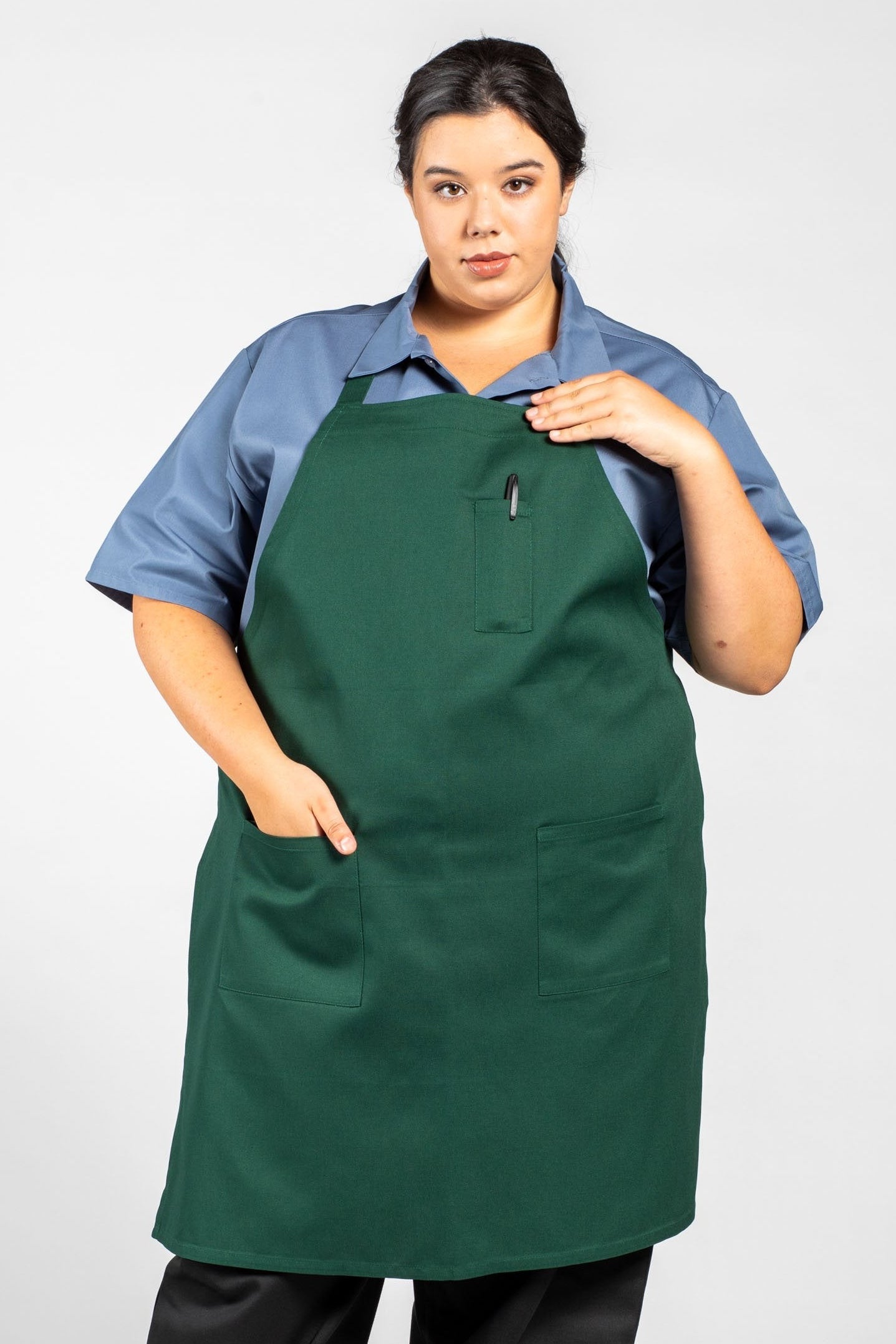 Pencil Patch Pocket Bib Apron #U3004