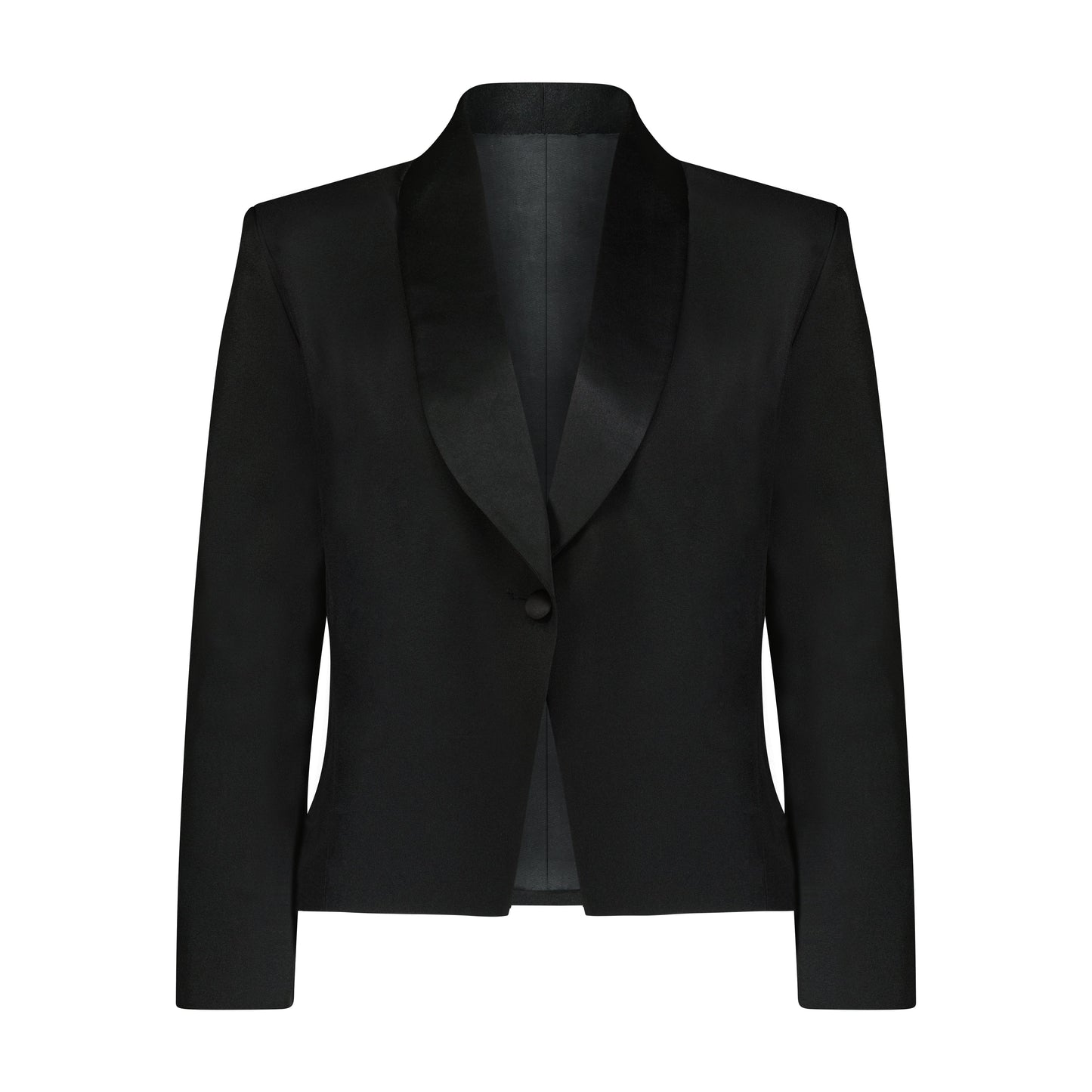 Women’s 1 Button Eton Satin Lapel Tuxedo Jacket