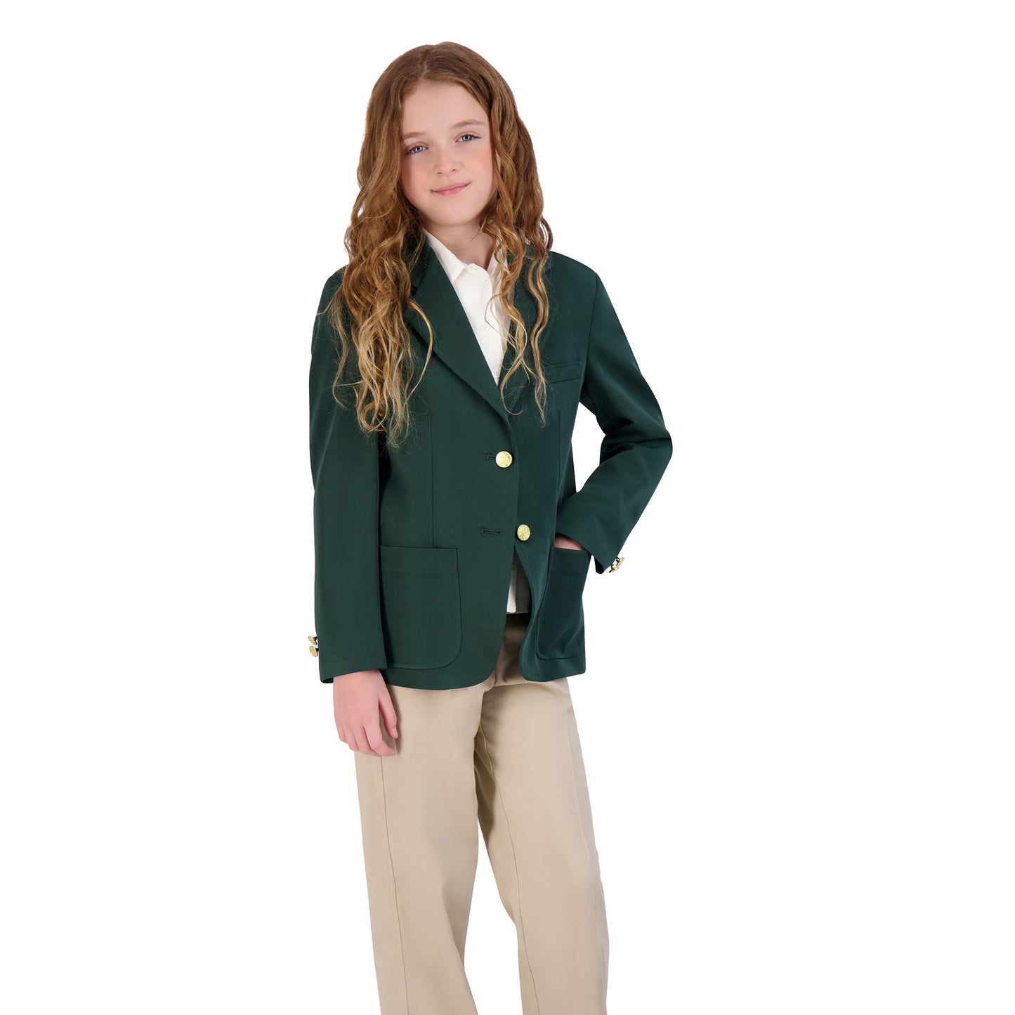 Girls' 2-Button UltraLux™ 100% Polyester Blazer #4000