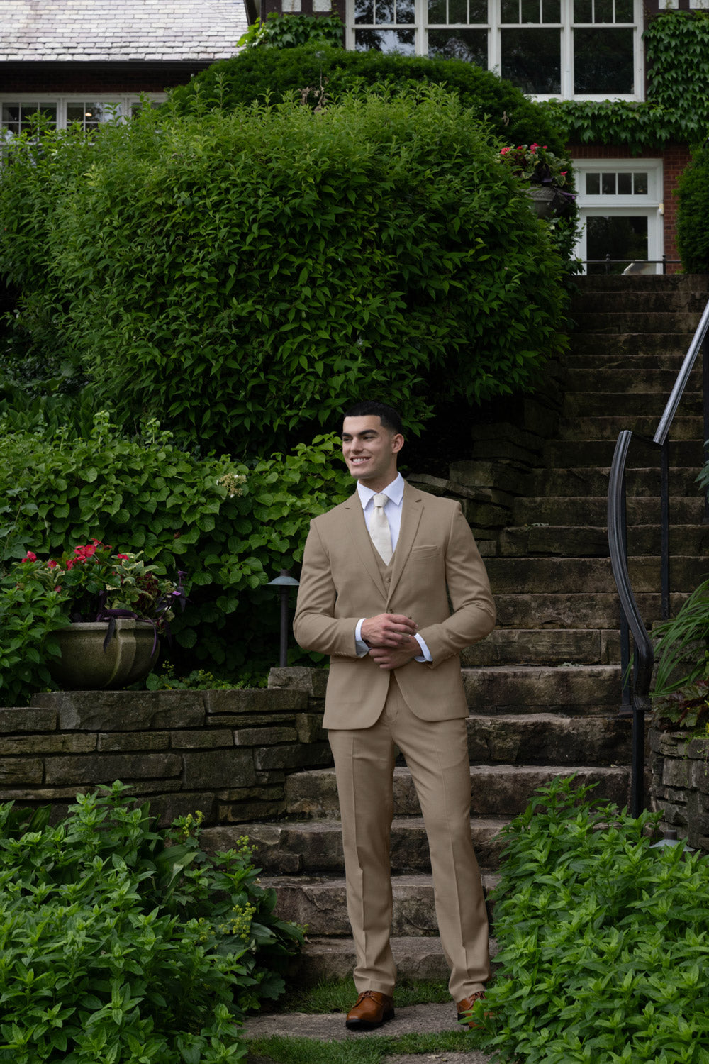 Men’s Power Stretch Sharkskin Jacket - Taupe #4374PVS