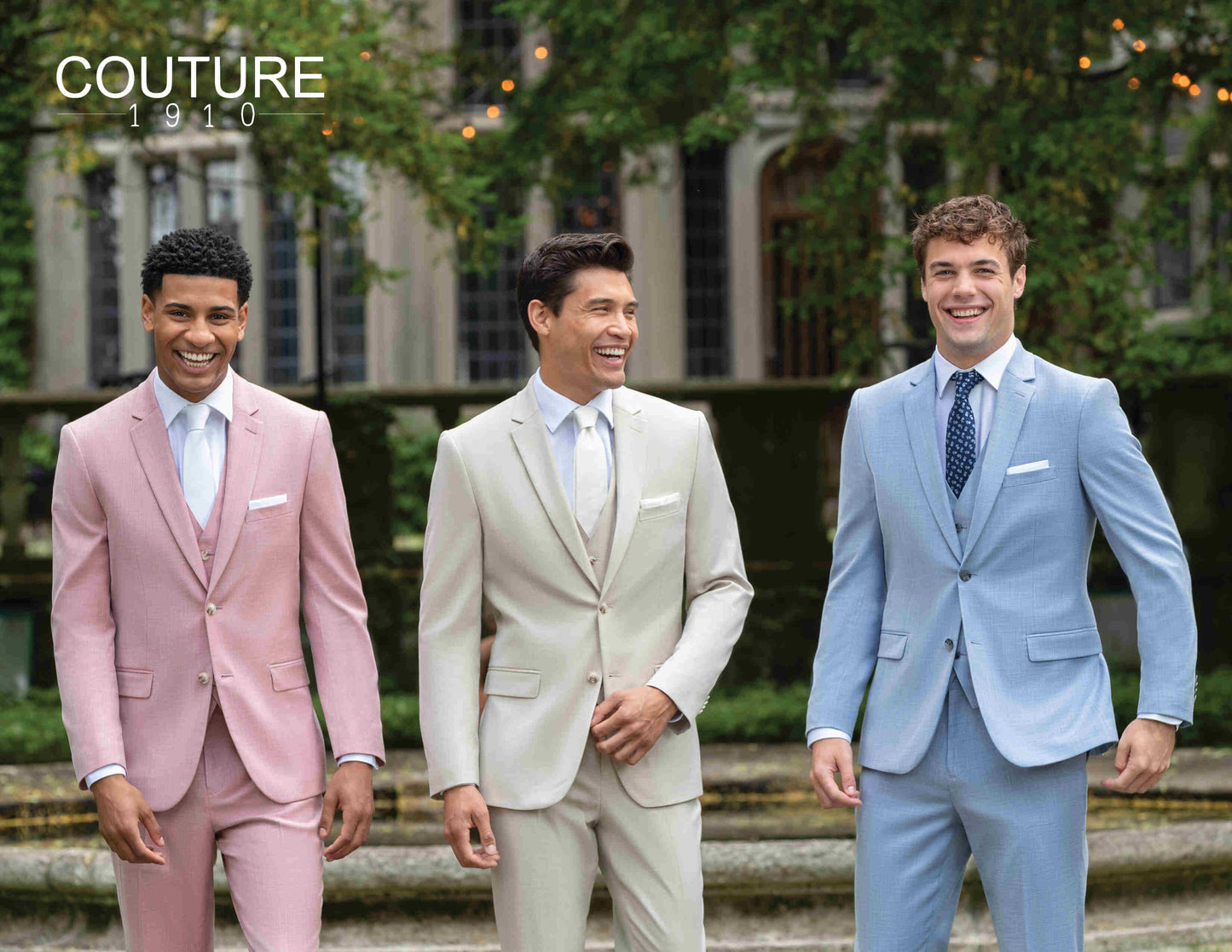 Couture 1910 Men’s Power Stretch Sharkskin Suit Separates Pants in Rose #4374PVPS