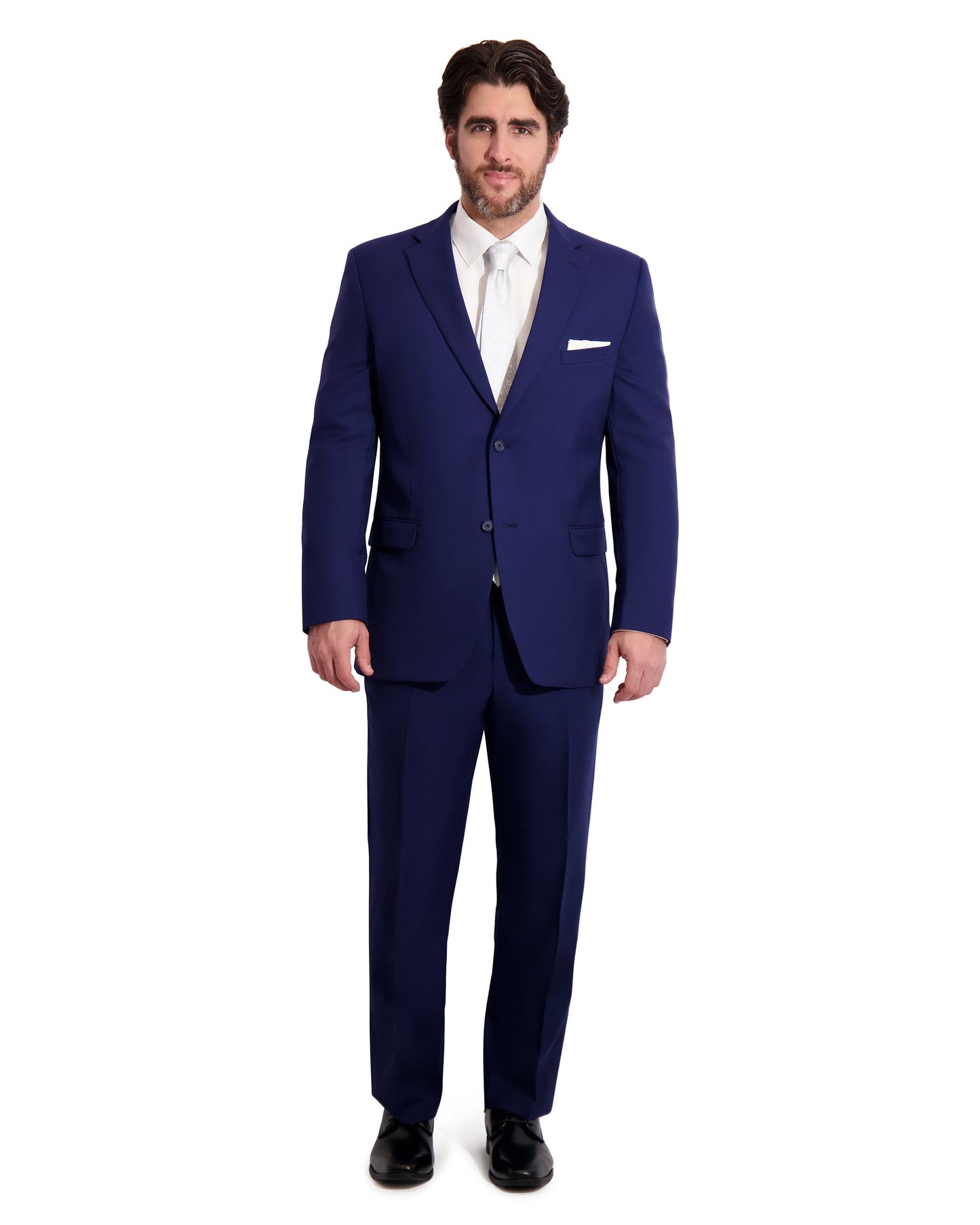 Wool 2 Button Suit Coat - Oxford Blue
