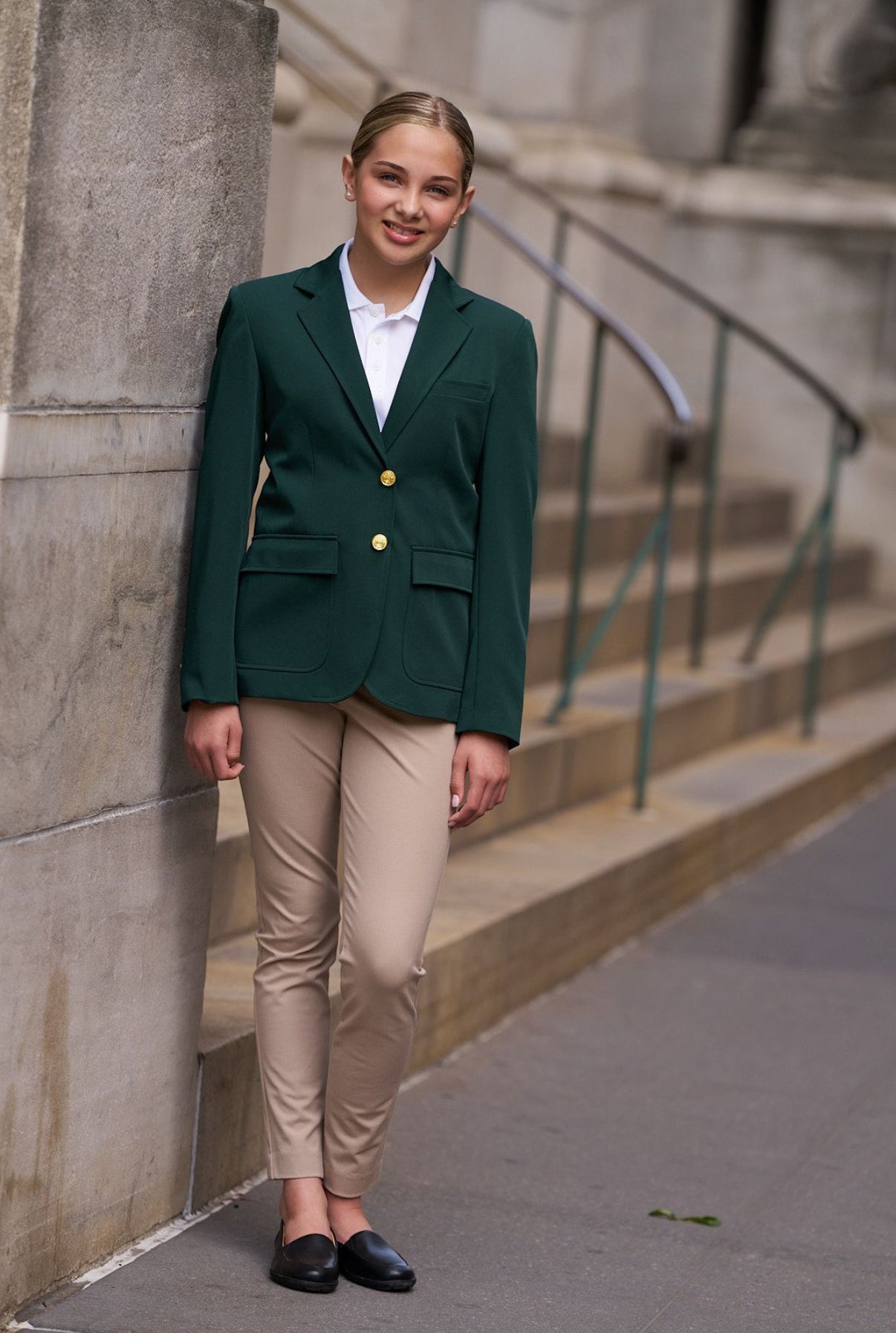Girls' 2-Button UltraLux™ 100% Polyester Blazer #4000
