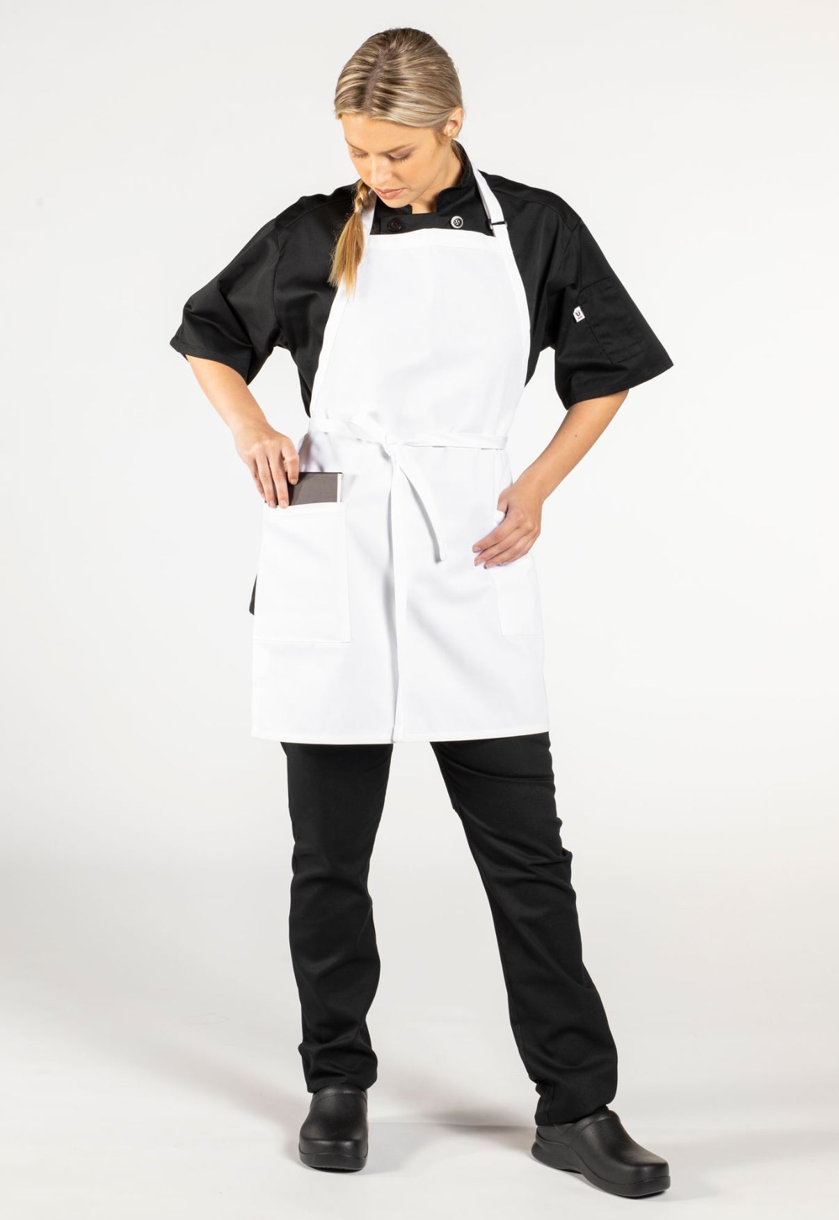 Two-Pocket Bib Apron #U3016