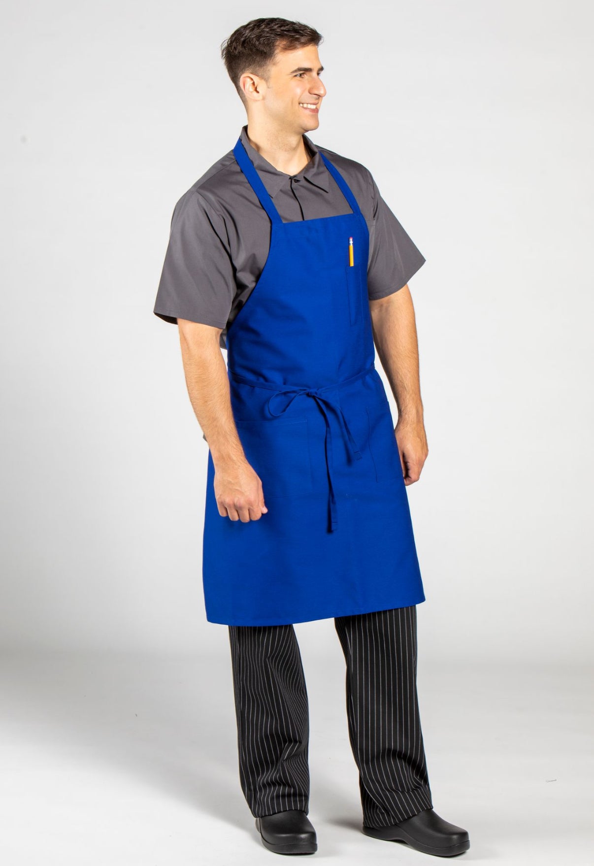 Pencil Patch Pocket Bib Apron #U3004