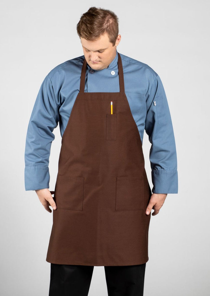 Pencil Patch Pocket Bib Apron #U3004