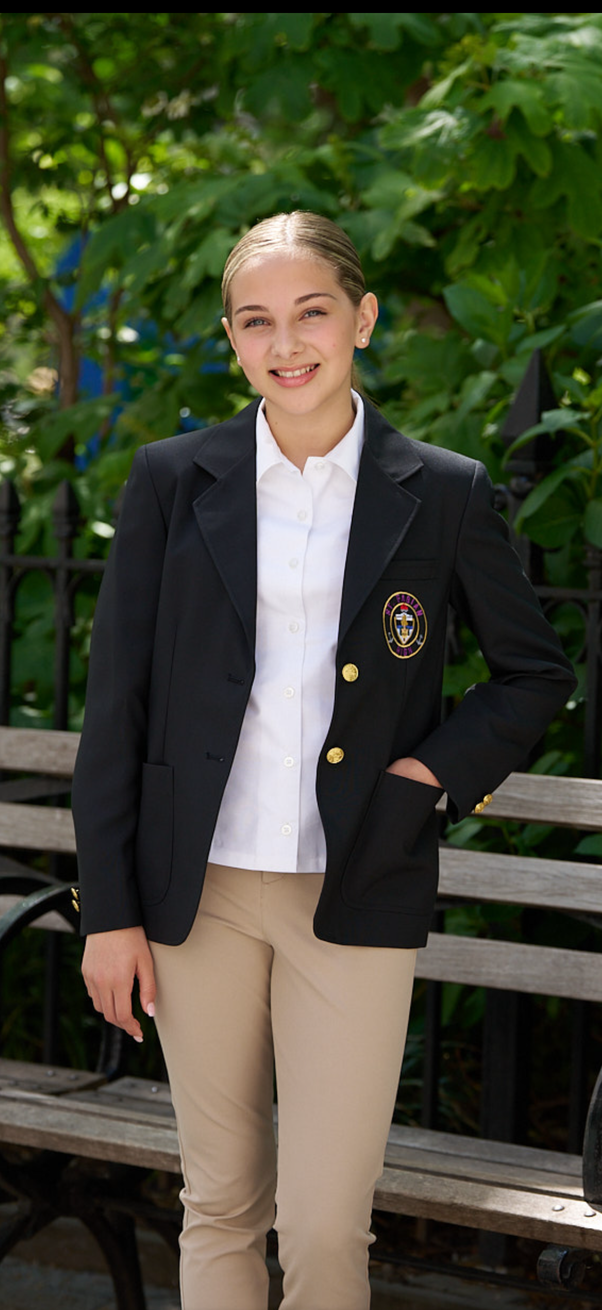 Girls' 2-Button UltraLux™ 100% Polyester Blazer
#4000C