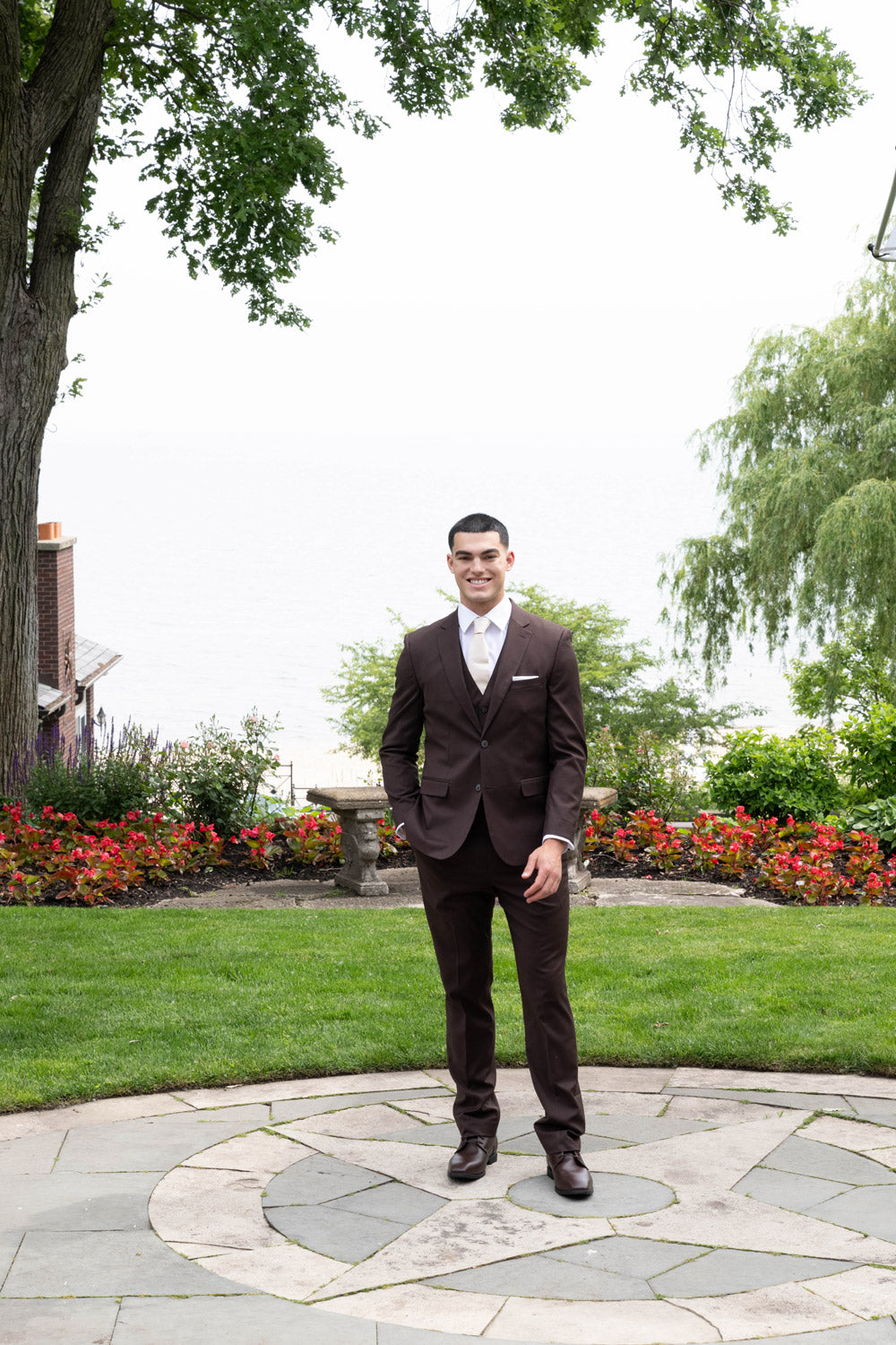 Men’s Couture 1910 Power Stretch Vest in Brown #4371VS