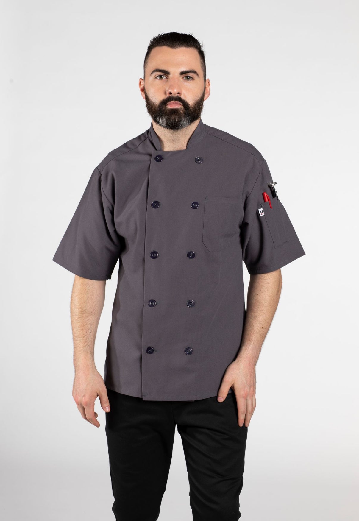 Spun Poly Nighthawk Chef Coat #0415P