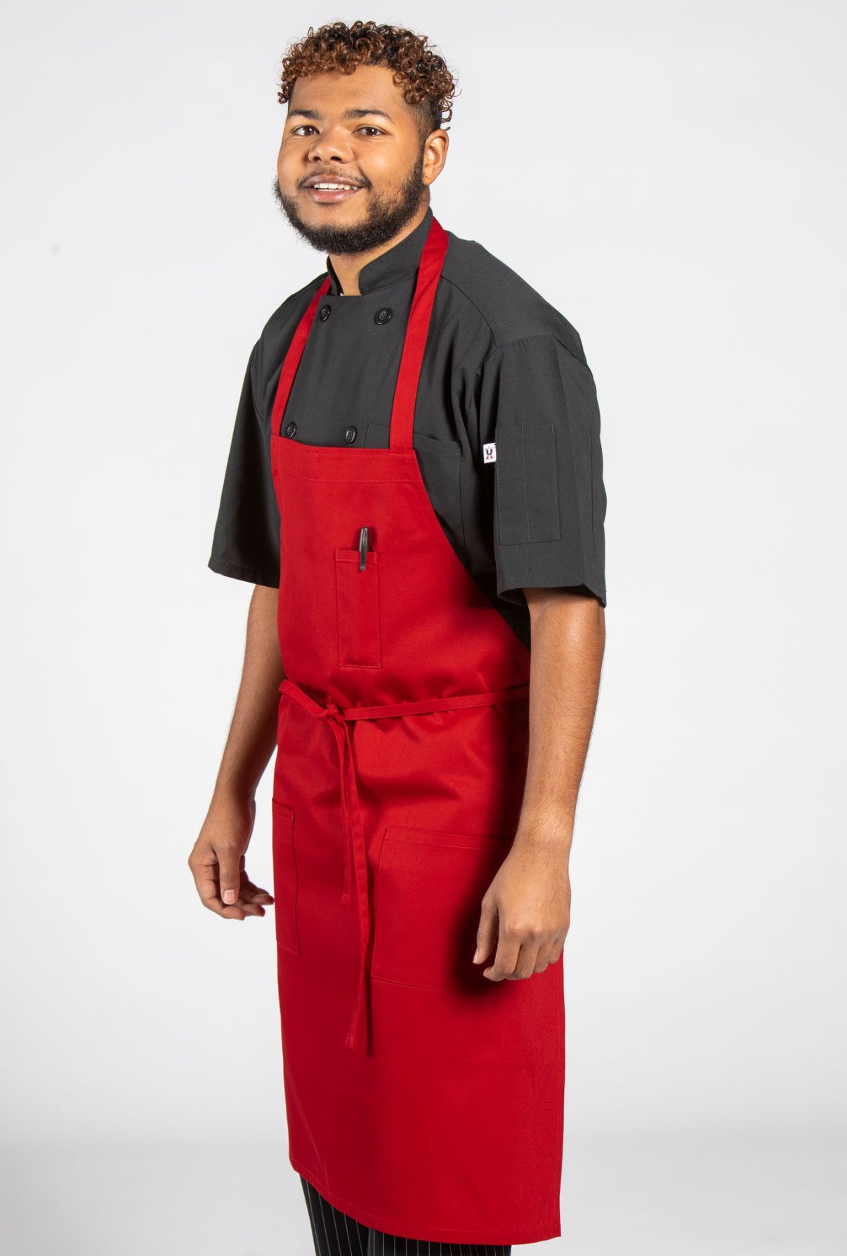 Pencil Patch Pocket Bib Apron #U3004