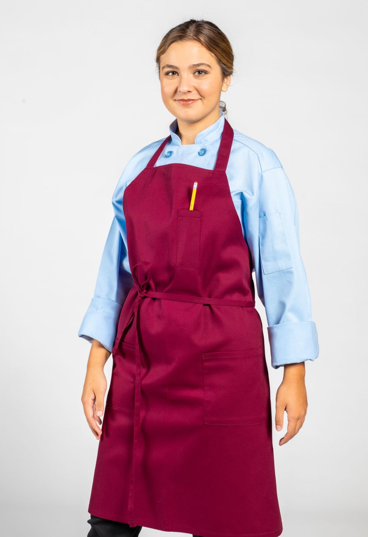 Pencil Patch Pocket Bib Apron #U3004