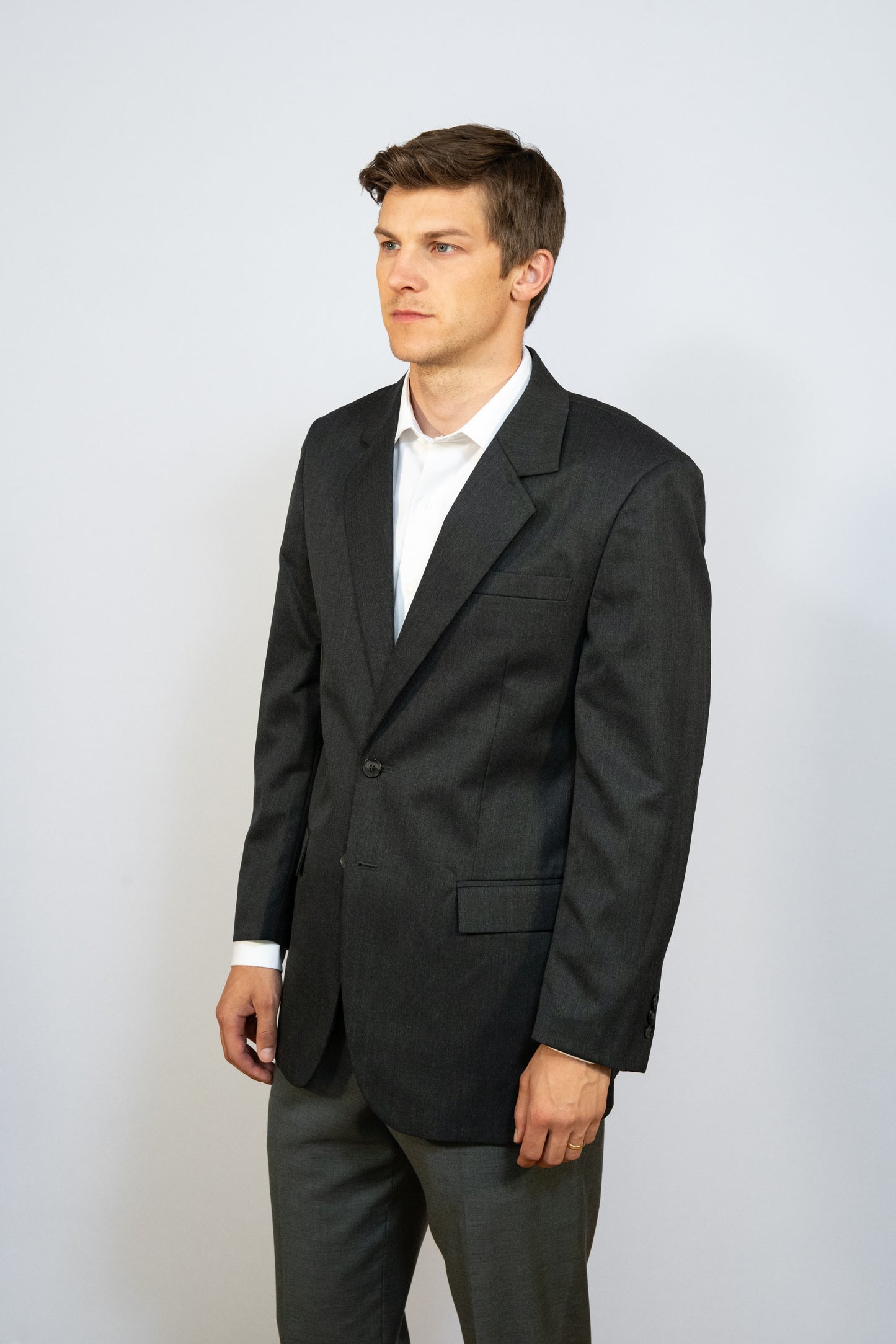 MEN'S SHORT SINGLE BREASTED BLAZER #1050-HEA