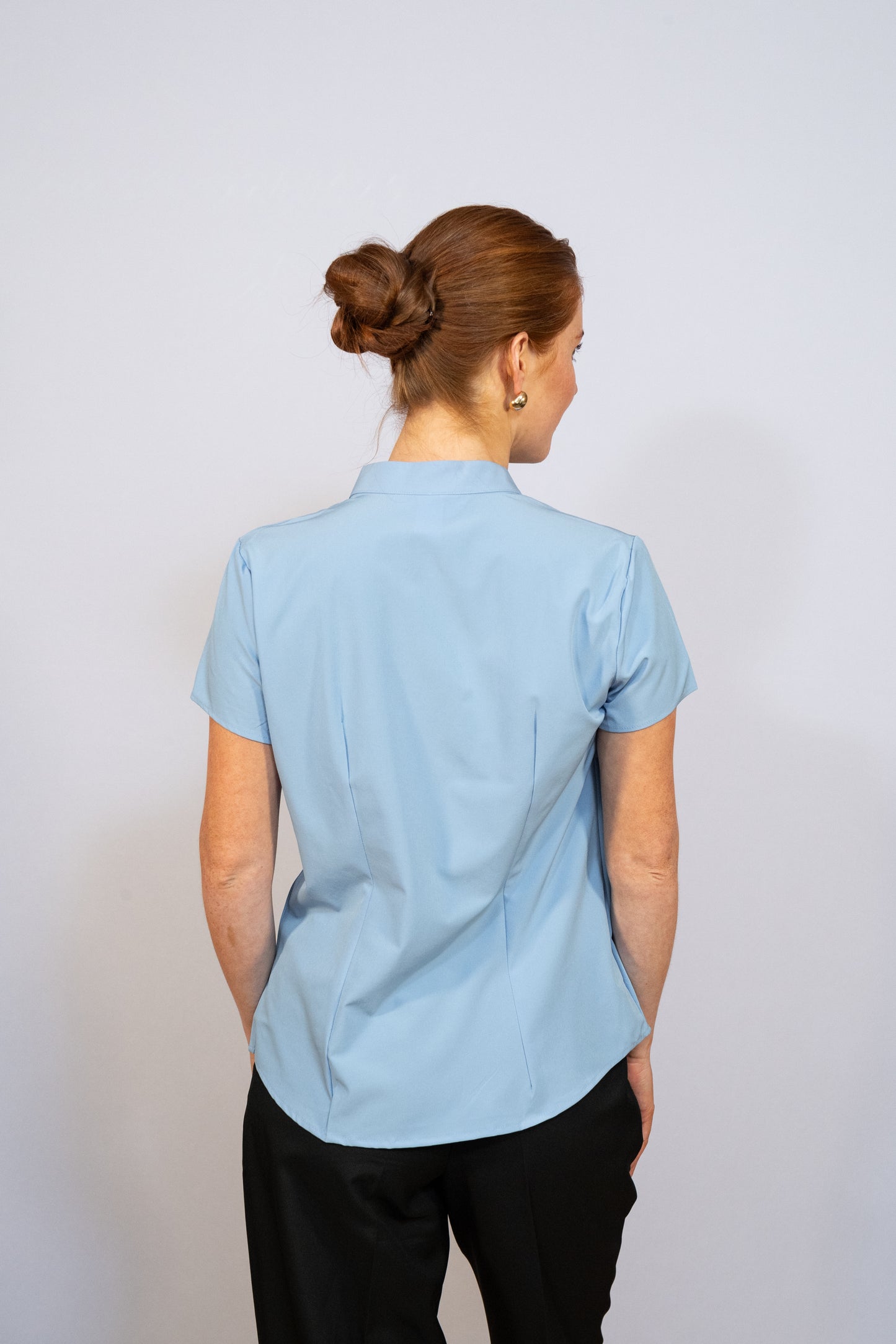 LADIES SINGLE PLEAT FRONT BLOUSE #2444