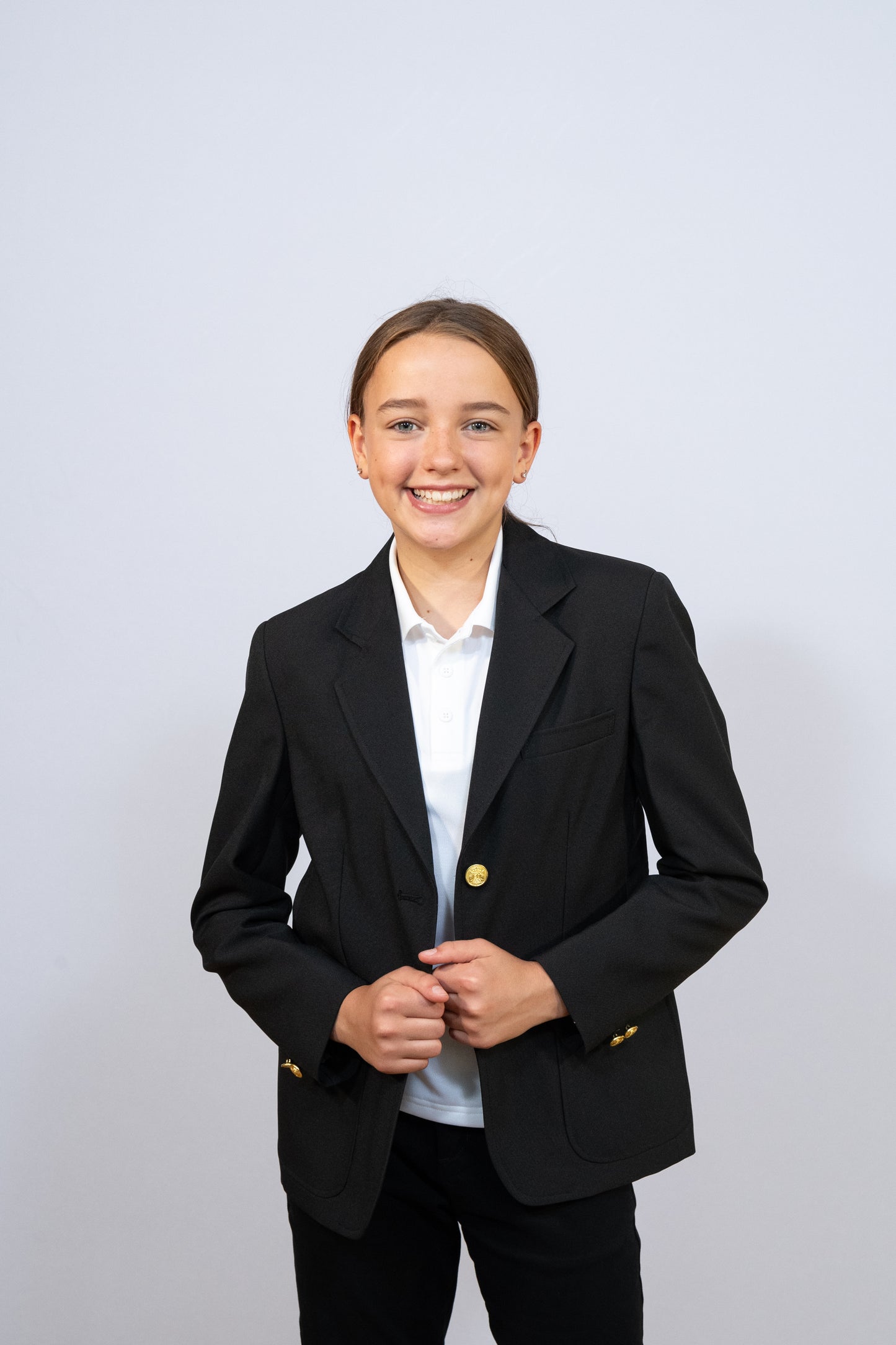 Girls' 2-Button UltraLux™ 100% Polyester Blazer
#4000C