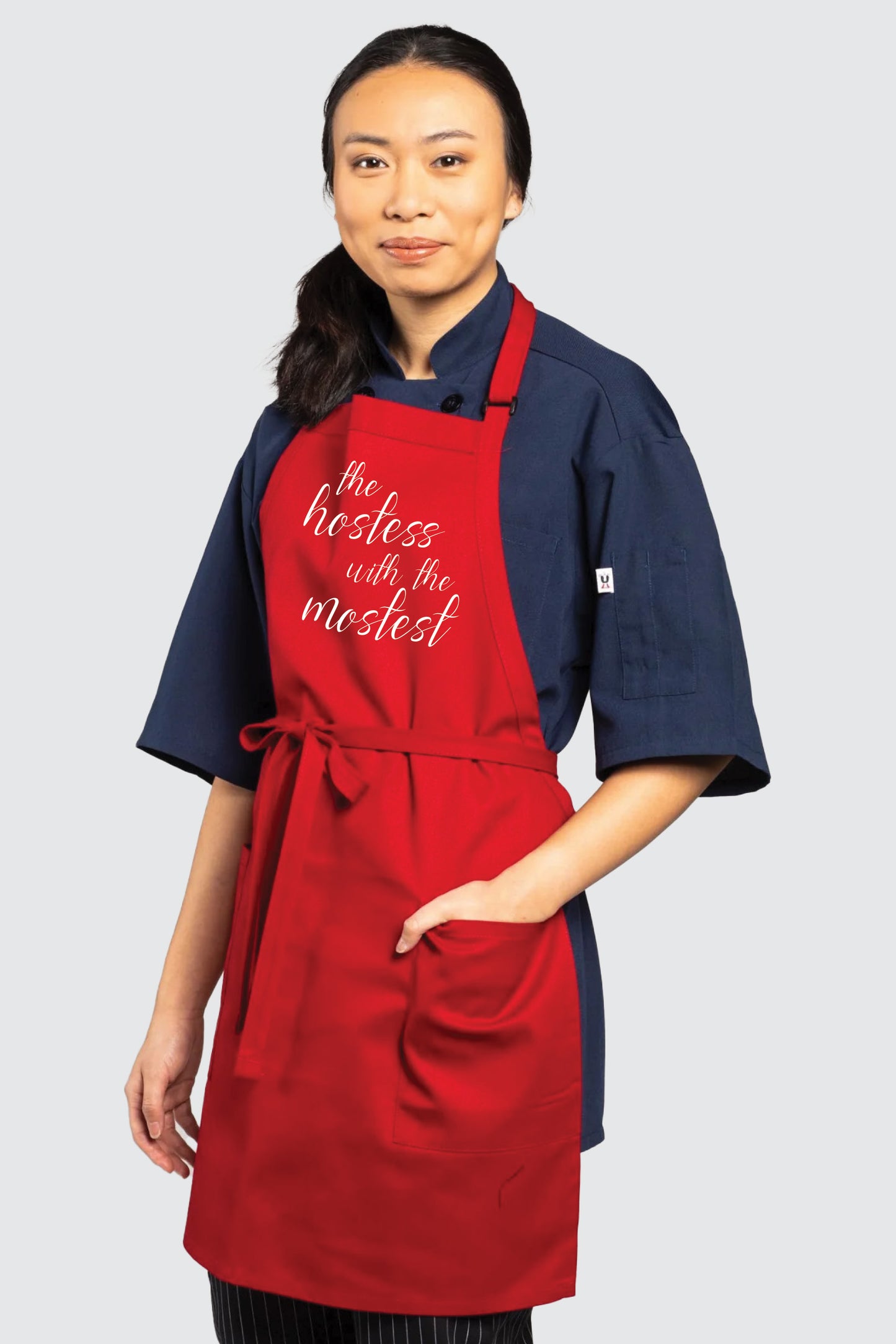 Two-Pocket Bib Apron #U3016