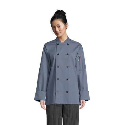 Classic Poplin Chef Coat -Burgundy, Navy, Stone #0413