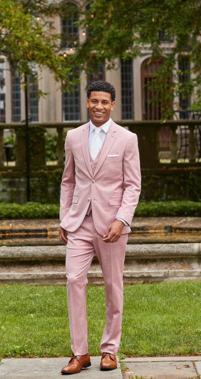 Couture 1910 Men’s Power Stretch Sharkskin Suit Separates Pants in Rose #4374PVPS