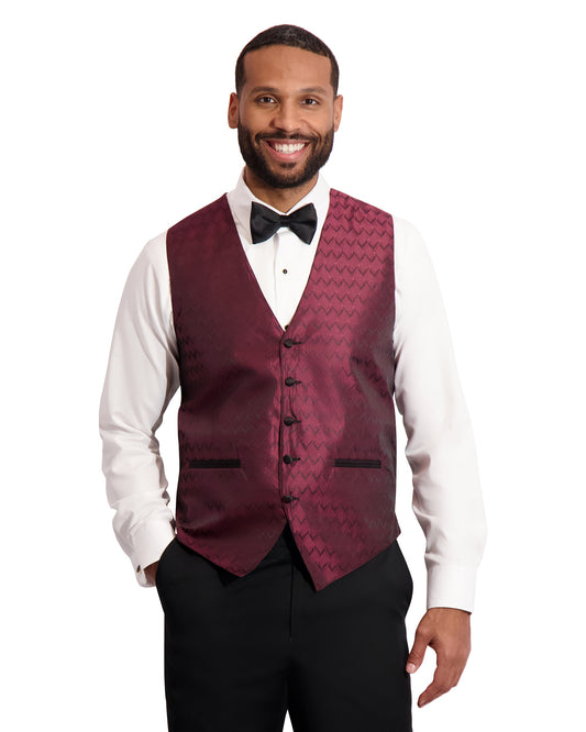 MENS FASHION VEST SEPARATE - BURGUNDY