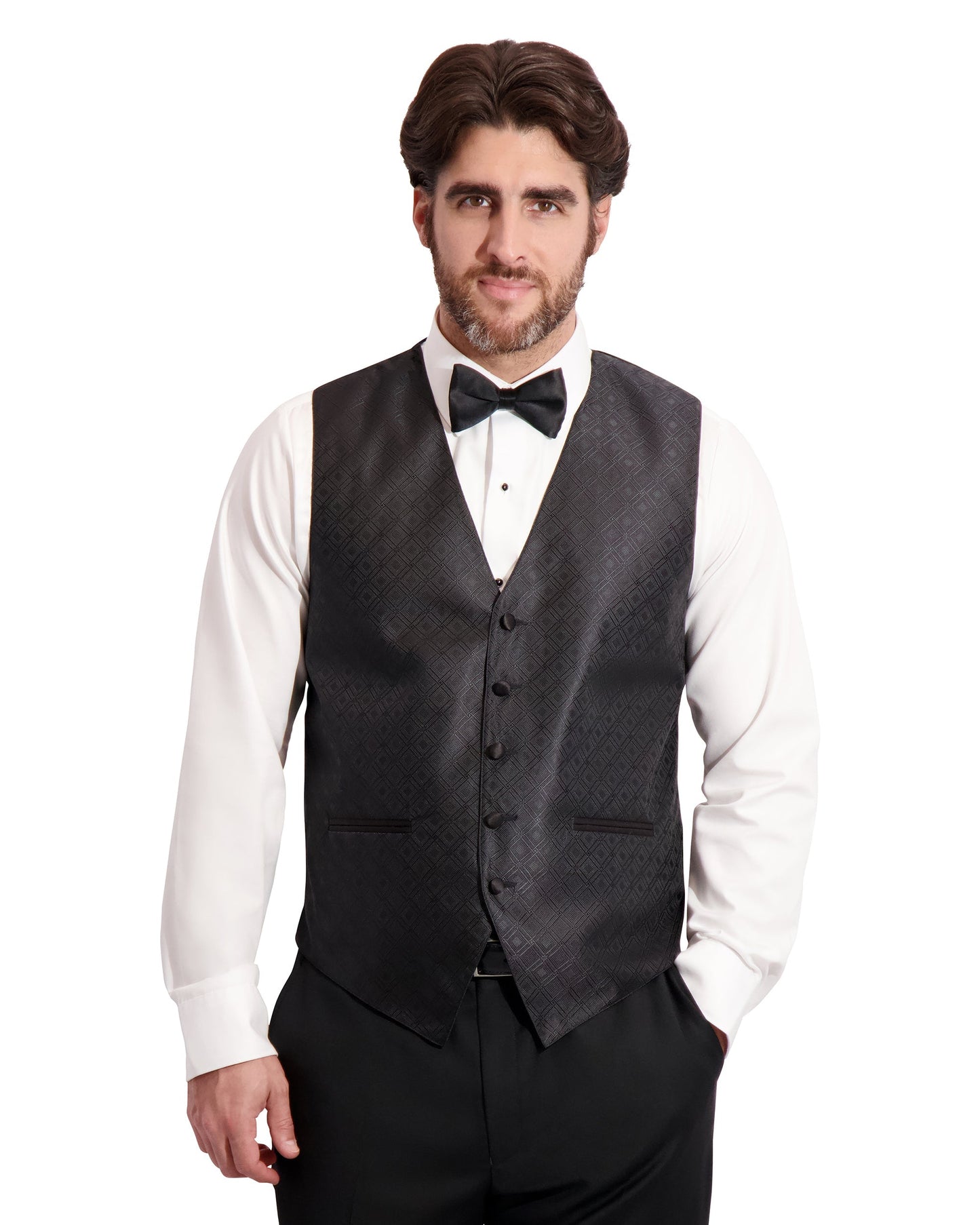 MENS FASHION VEST SEPARATE - BLACK