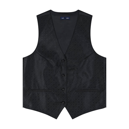 WOMENS FASHION VEST SEPARATE - BLACK