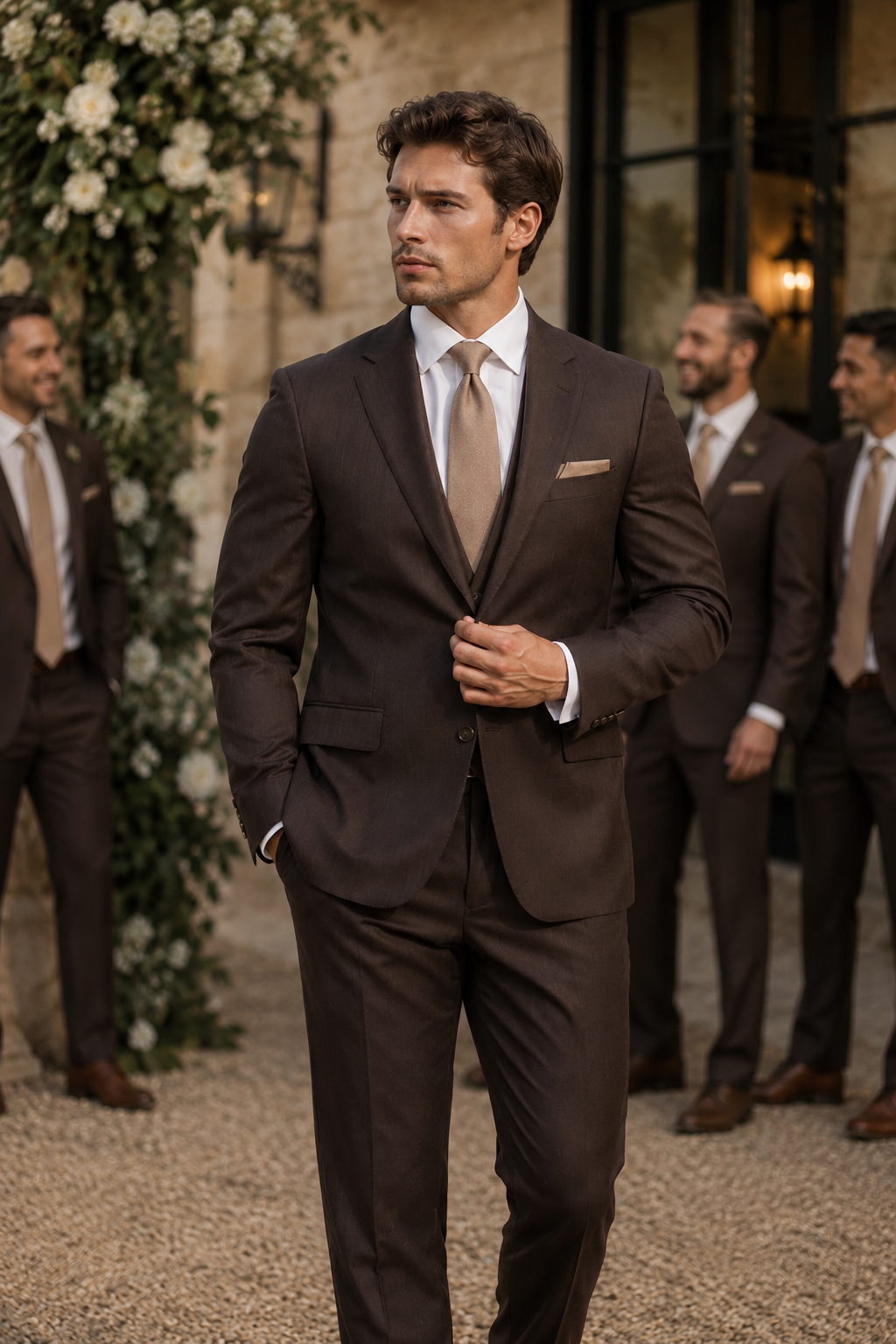 Couture 1910 Men’s Power Stretch Separates Pants in Brown  #4372PVPS