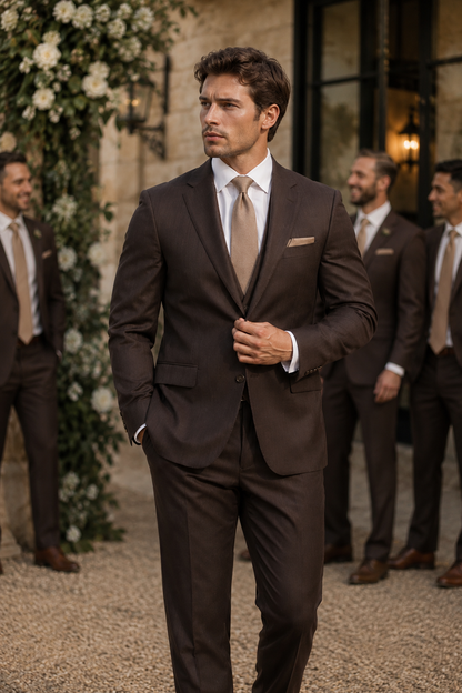 Couture 1910 Men’s Power Stretch Separates Pants in Brown  #4372PVPS