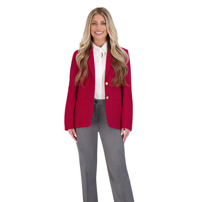 LADIES' REGULAR S/B BLAZER W/PATCH POCKETS