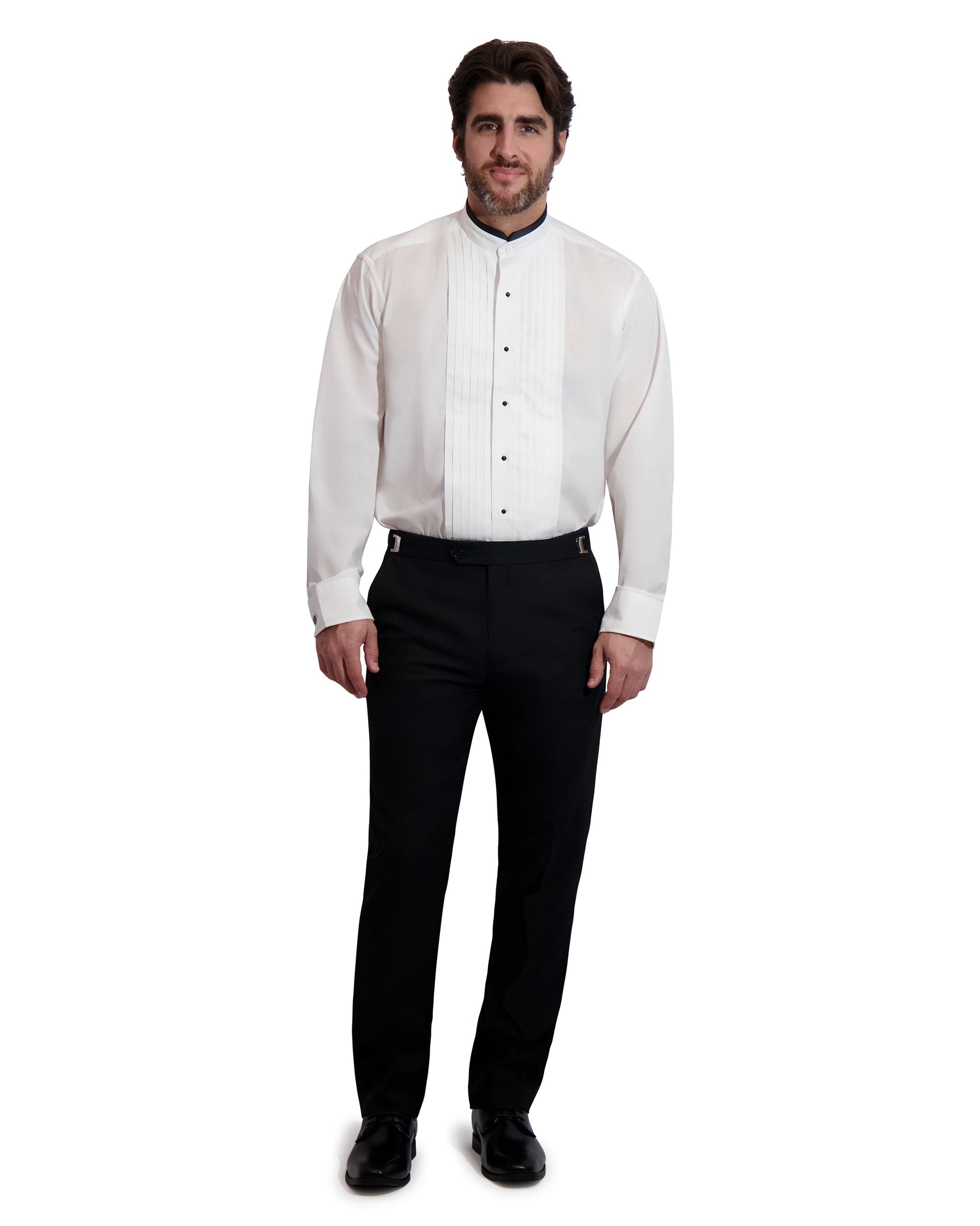 black mandarin collar dress shirt Amazon.com: OmegaTux Men's Banded Collar(Mandarin Collar) Dress Shirt, 1/2" Pleat Black (13.5-31) : Clothing, Shoes & Jewelry