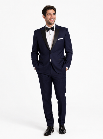 MENS ESSENTIAL SUPER 120's NAVY PEAK TUXEDO #8561C-30