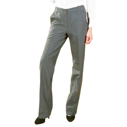 LADIES WIDER BAND TAILORED FRONT PANT