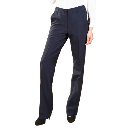 LADIES WIDER BAND TAILORED FRONT PANT