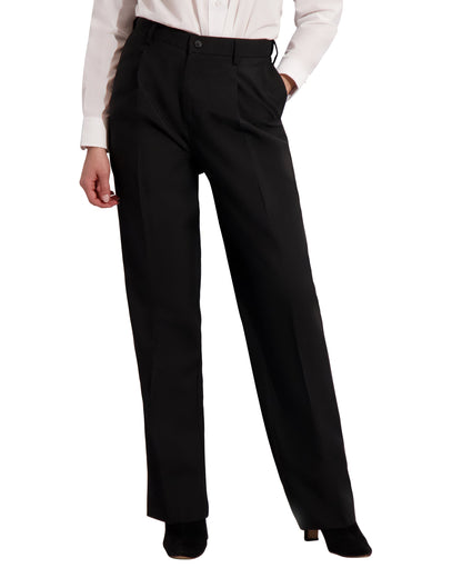 WOMENS POLY PLEATED PANT