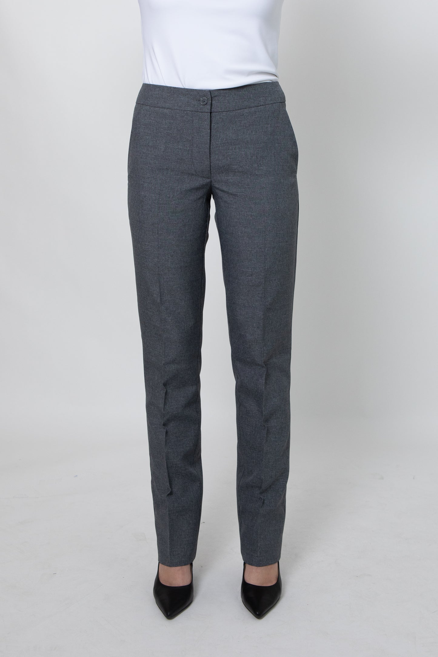 LADIES WIDE BAND TAILORED FRONT PANT