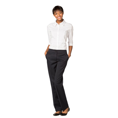 LADIES WIDE BAND TAILORED FRONT PANT