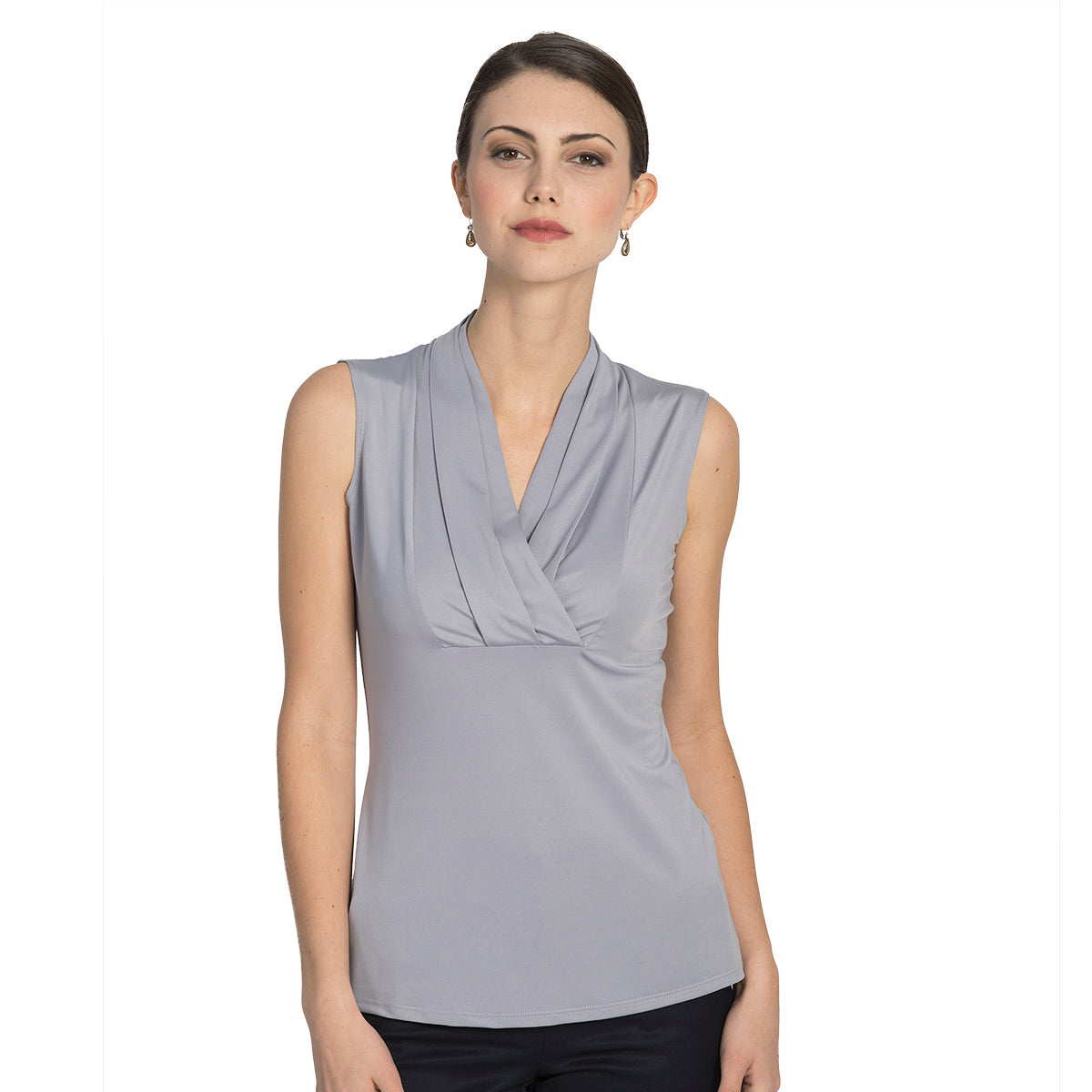 Ladies’ Crossover Sleeveless Shell Blouse #2432 – Fabian Group