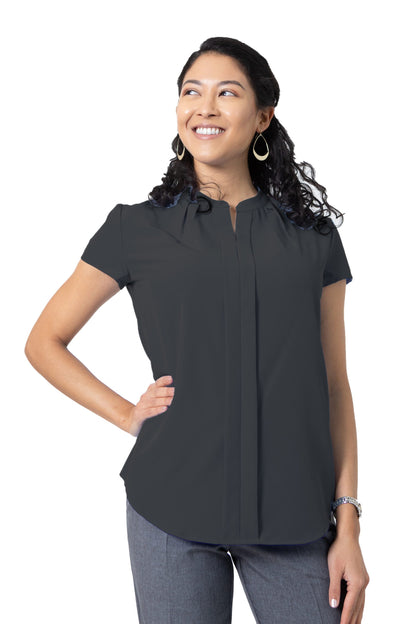 LADIES SINGLE PLEAT FRONT BLOUSE