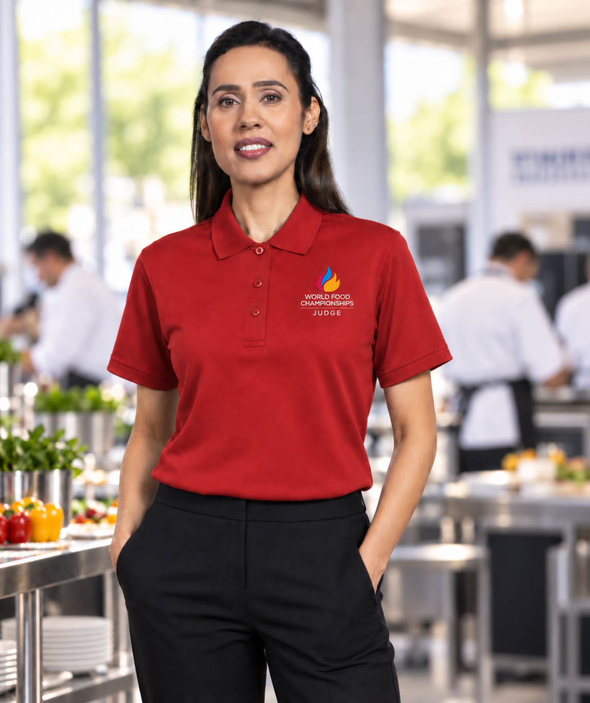 Ladies Polyester Polo #51TJ01-R (WFC Judges)