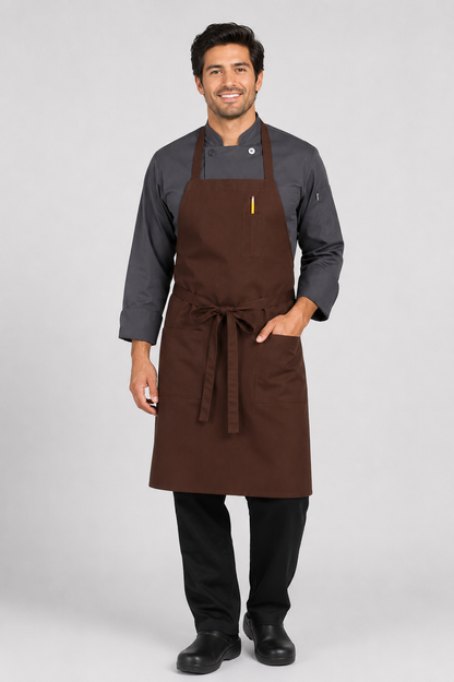 Pencil Patch Pocket Bib Apron #U3004