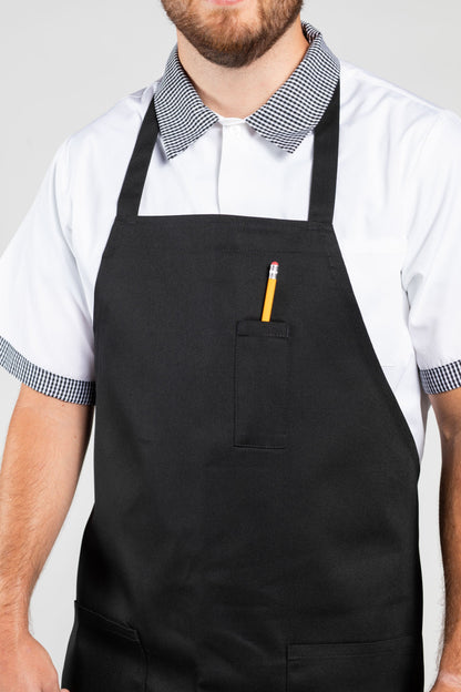 Pencil Patch Pocket Bib Apron #3004