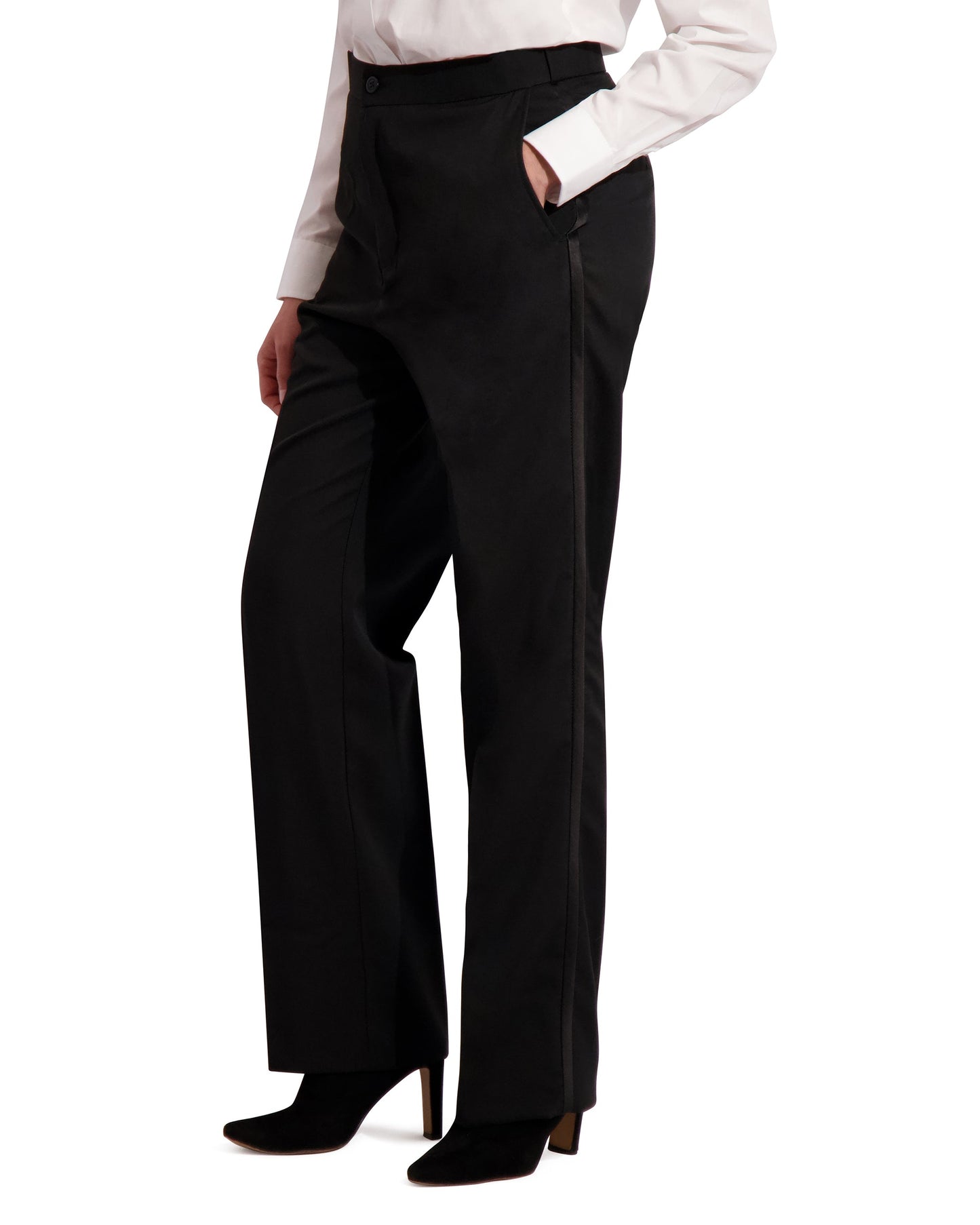 WOMEN'S PLAIN FRONT TUX PNT