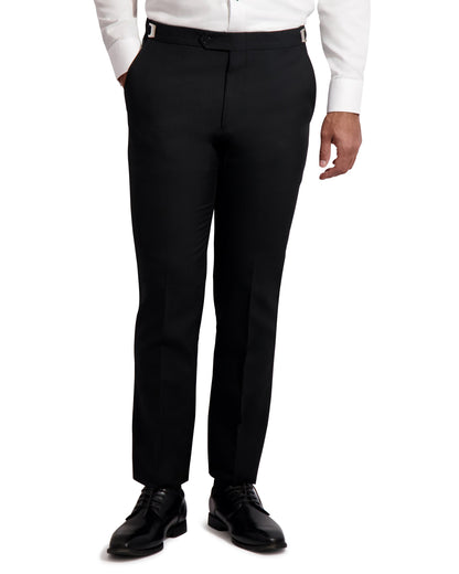 ADJ SLIM FIT FLAT FRONT PANT- NO STRIPE